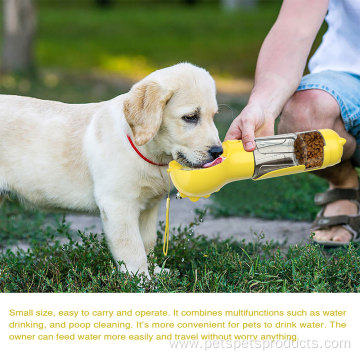 pet water bottle food container poop dispenser